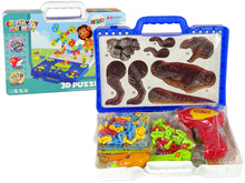 Stavebnice 3D dinosauři s nářadím a kufříkem