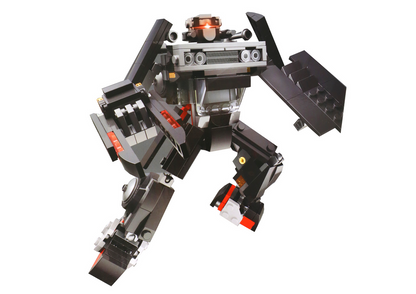 Stavebnice auto robot 2v1 – transformace 398 dílů černošedá