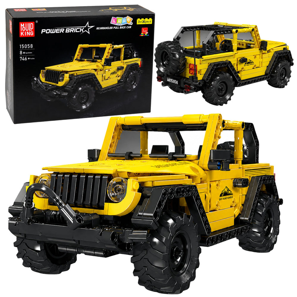 Stavebnice auto terénní vozidlo Wrangler žluté 746 dílků