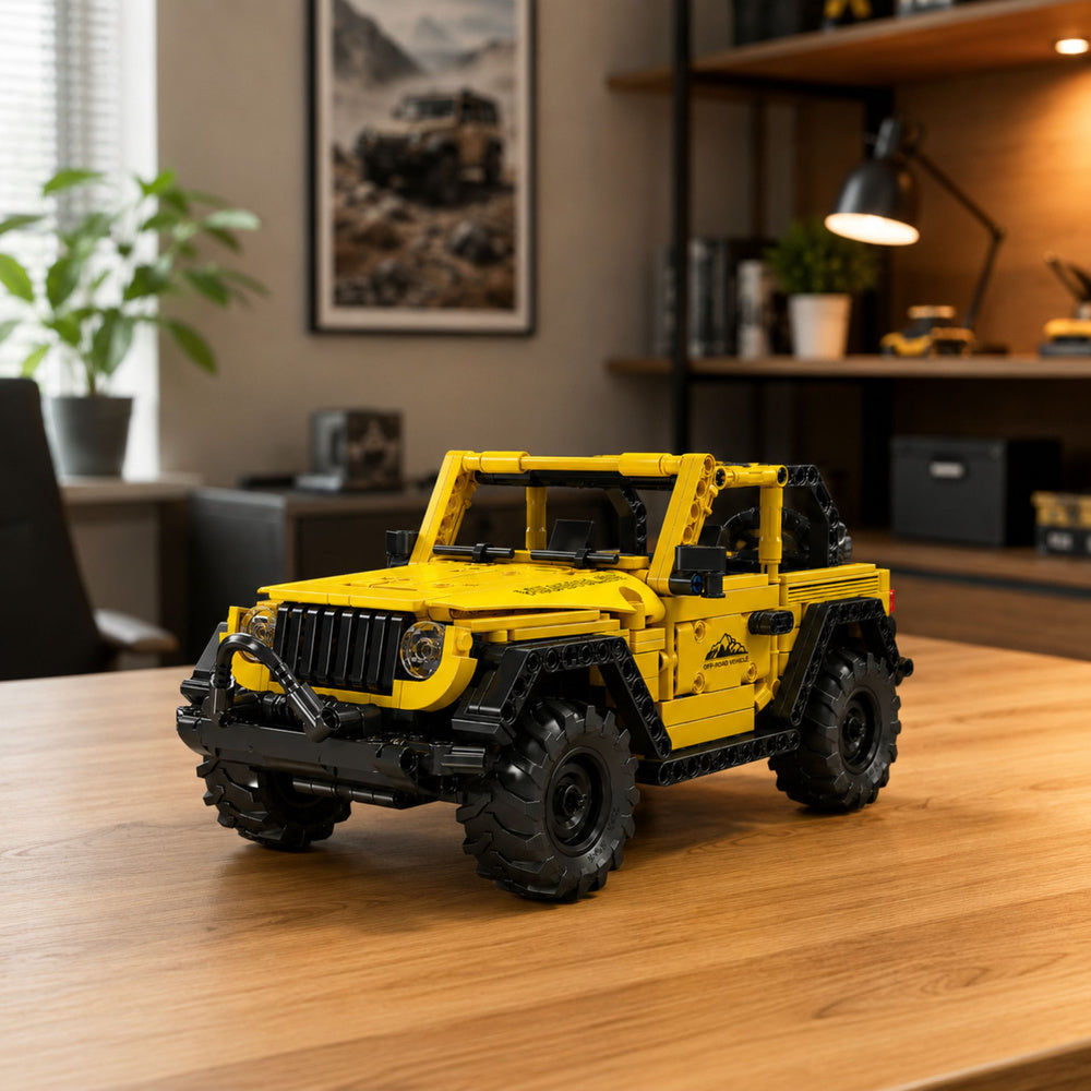 Stavebnice auto terénní vozidlo Wrangler žluté 746 dílků