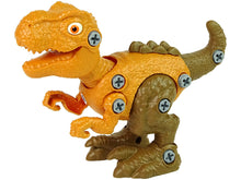 Stavebnice dinosaura Tyrannosaurus Rex s vajíčkem a šroubovákem oranžový