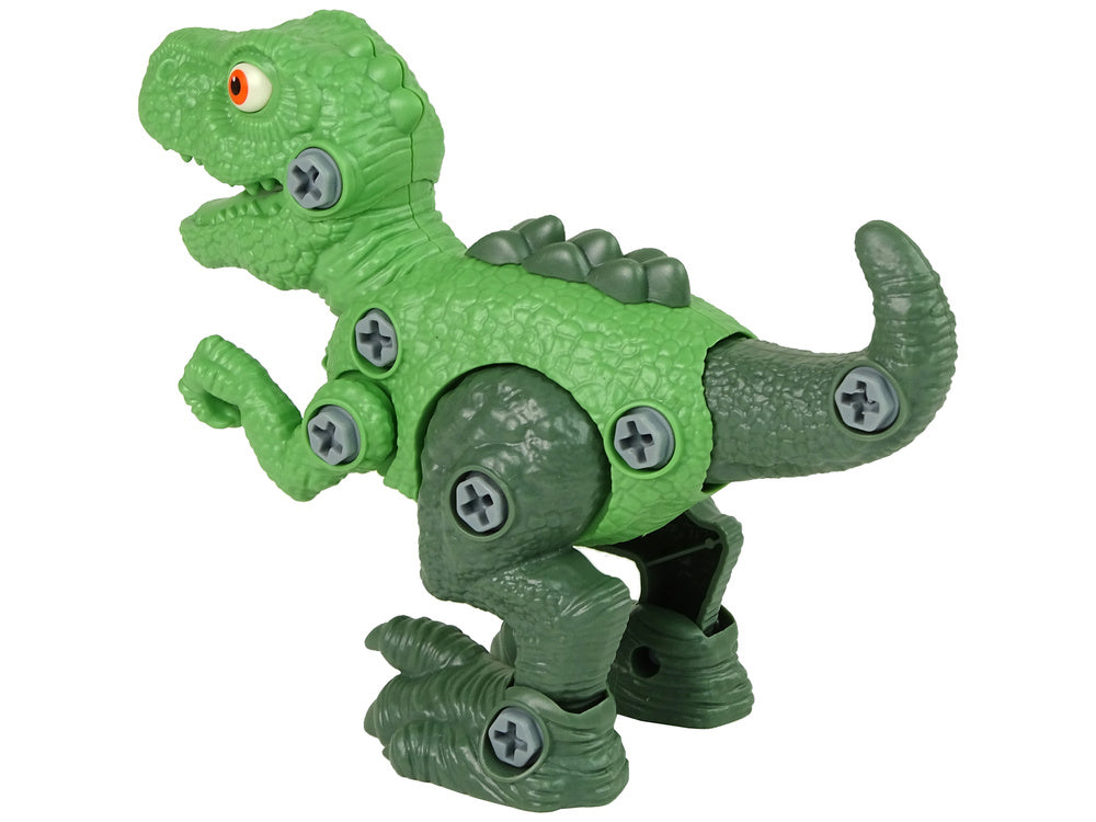 Stavebnice dinosaura Tyrannosaurus Rex s vajíčkem a šroubovákem zelený