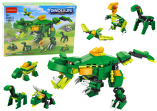 Stavebnice dinosaurů 6v1 se 160 díly – zelená