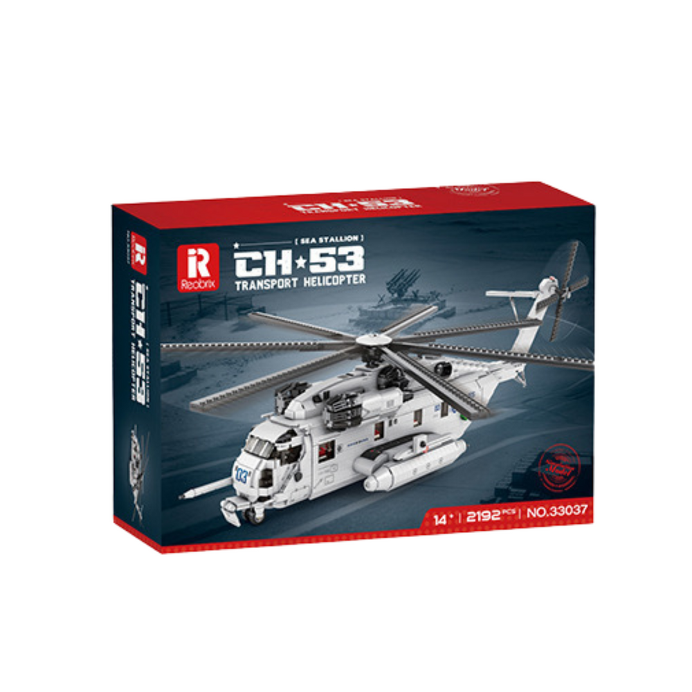 Stavebnice helikopter CH 53 transportní 2192 dílů šedo bílý