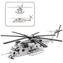 Stavebnice helikopter CH 53 transportní 2192 dílů šedo bílý