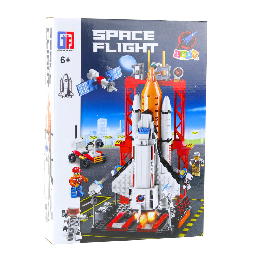 Stavebnice kosmická raketa – s věží a figurkami 512 dílů