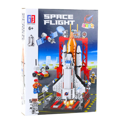 Stavebnice kosmická raketa – s věží a figurkami 512 dílů