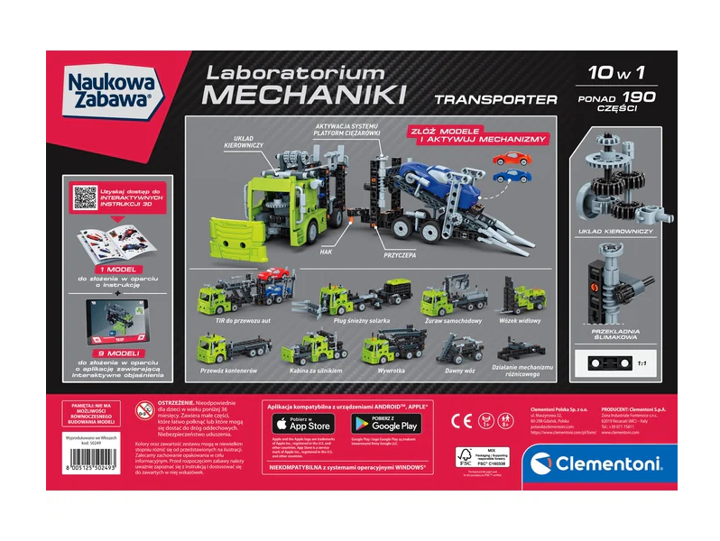 Stavebnice Laboratorium mechaniky Transporter – Clementoni