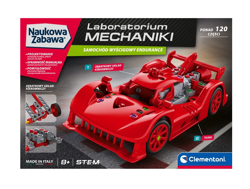 Stavebnice Laboratorium mechaniky závodní auto Endurance – Clementoni