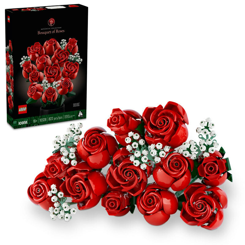 Stavebnice LEGO ICONS Kytice růží 822 dílků 10328