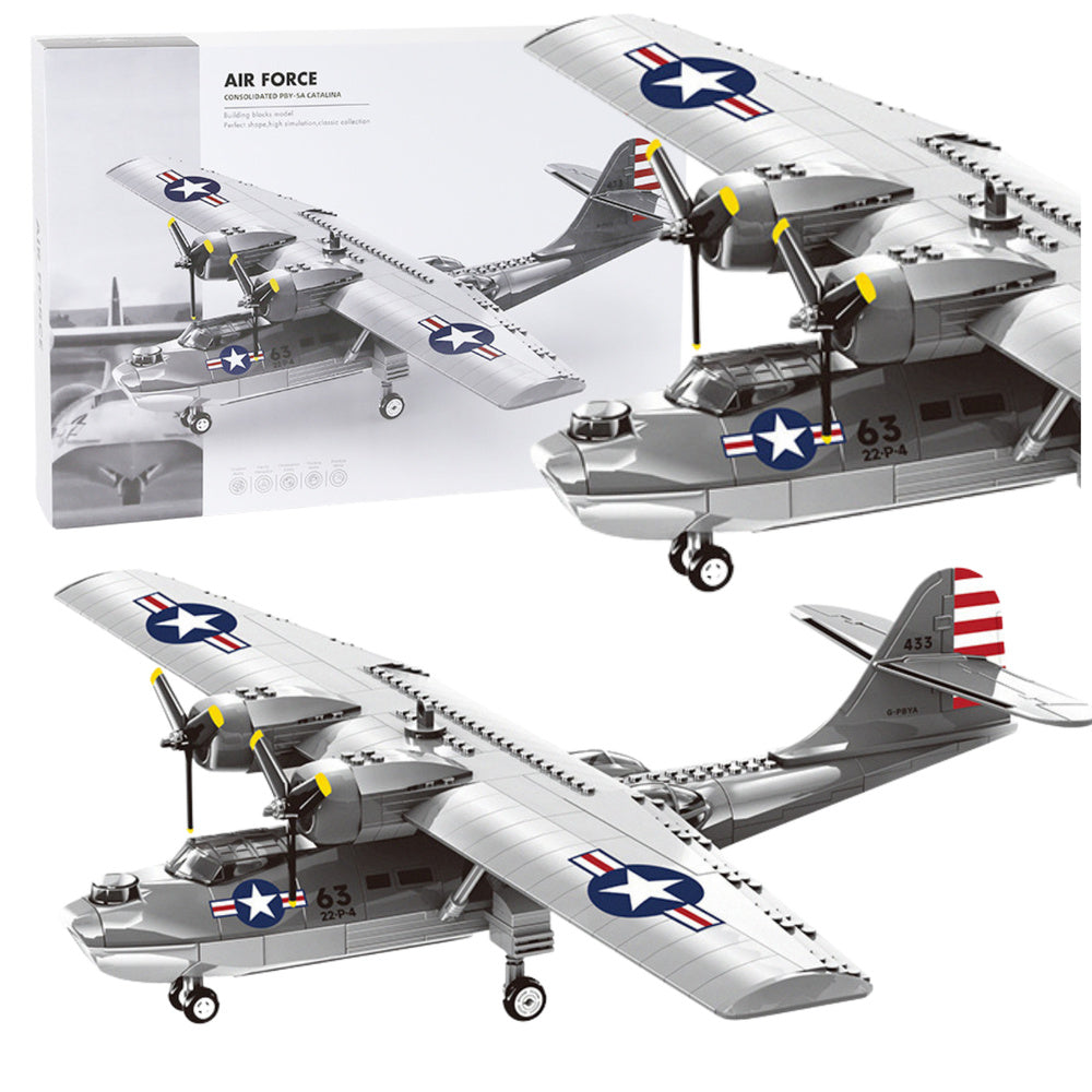 Stavebnice letadlo PBY 5A Catalina 364 dílů – vojenský model