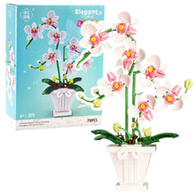 Stavebnice orchidej v květináči – 718 dílů | růžovo bílá