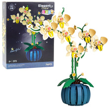 Stavebnice orchidej v květináči – 766 dílů | žlutá