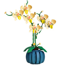 Stavebnice orchidej v květináči – 766 dílů | žlutá