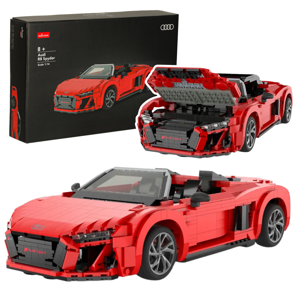 Stavebnice RC auto 1:14 Audi R8 Spyder 1440 dílů – Rastar