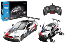 Stavebnice RC auto BMW M8 GTE 1:18 s dálkovým ovládáním bílé