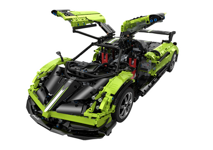 Stavebnice RC auto Pagani Huayra BC 1:8 s pilotem 2896 dílů zelené