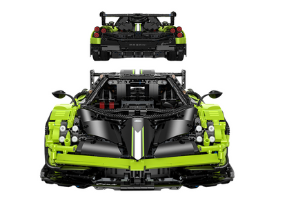 Stavebnice RC auto Pagani Huayra BC 1:8 s pilotem 2896 dílů zelené