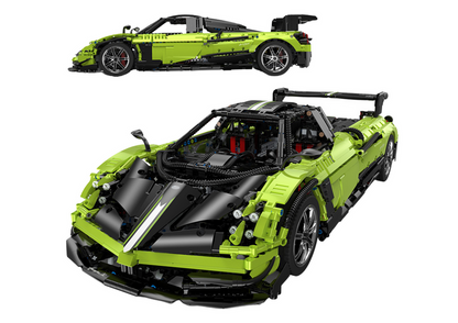 Stavebnice RC auto Pagani Huayra BC 1:8 s pilotem 2896 dílů zelené