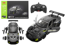 Stavebnice RC auto Porsche 911 GT2 1:18 – Rastar 68 dílů šedé