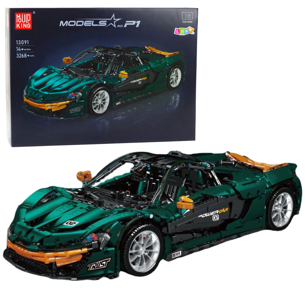 Stavebnice sportovní auto 3268 dílů – škála 1:8 P1 zelené