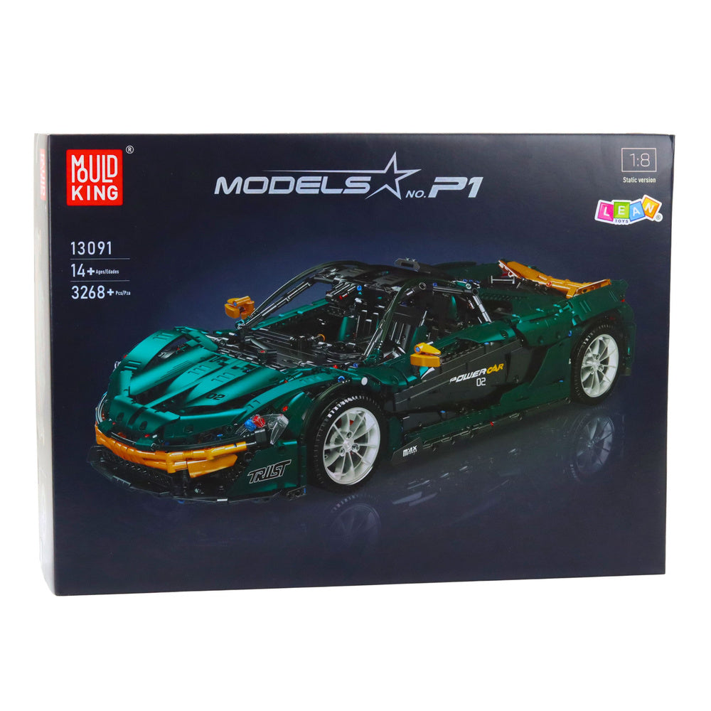 Stavebnice sportovní auto 3268 dílů – škála 1:8 P1 zelené