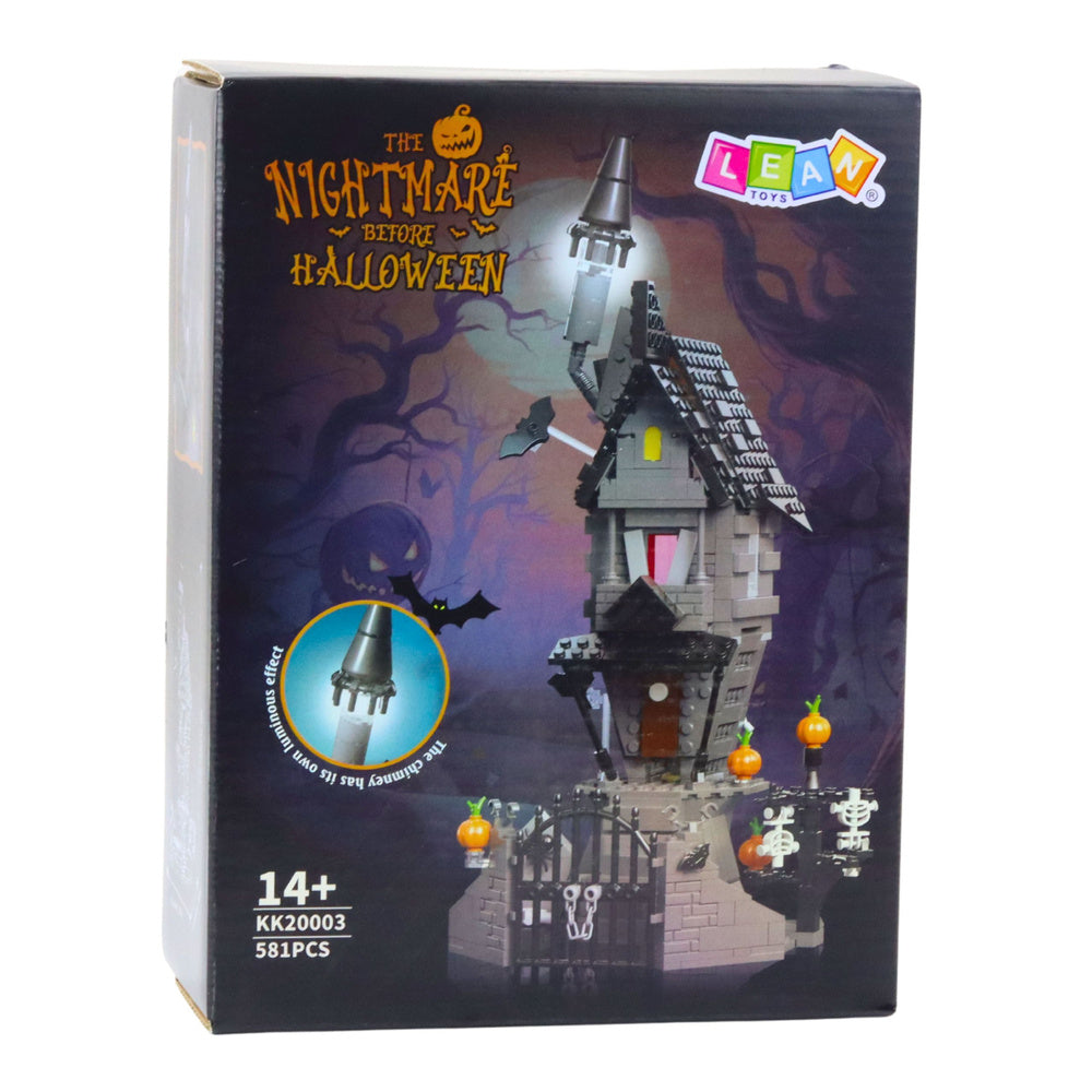 Stavebnice strašidelný dům Halloween – 581 dílků s věží