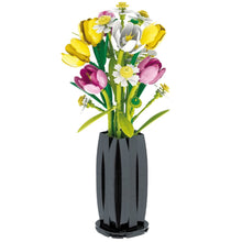 Stavebnice tulipány ve váze 1250 dílků – dekorace 36 cm