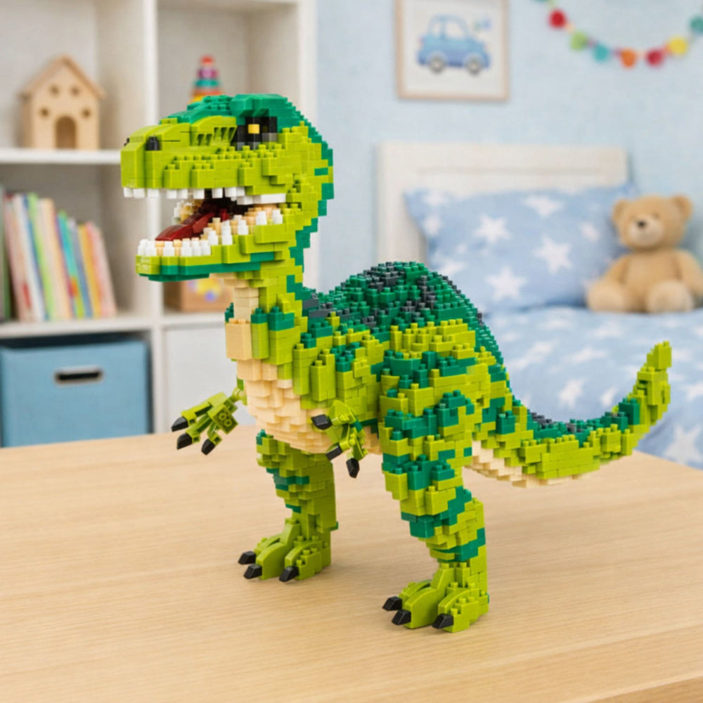 Stavebnice Velociraptor – 3D figurka dinosaura z kostek 1457 dílů