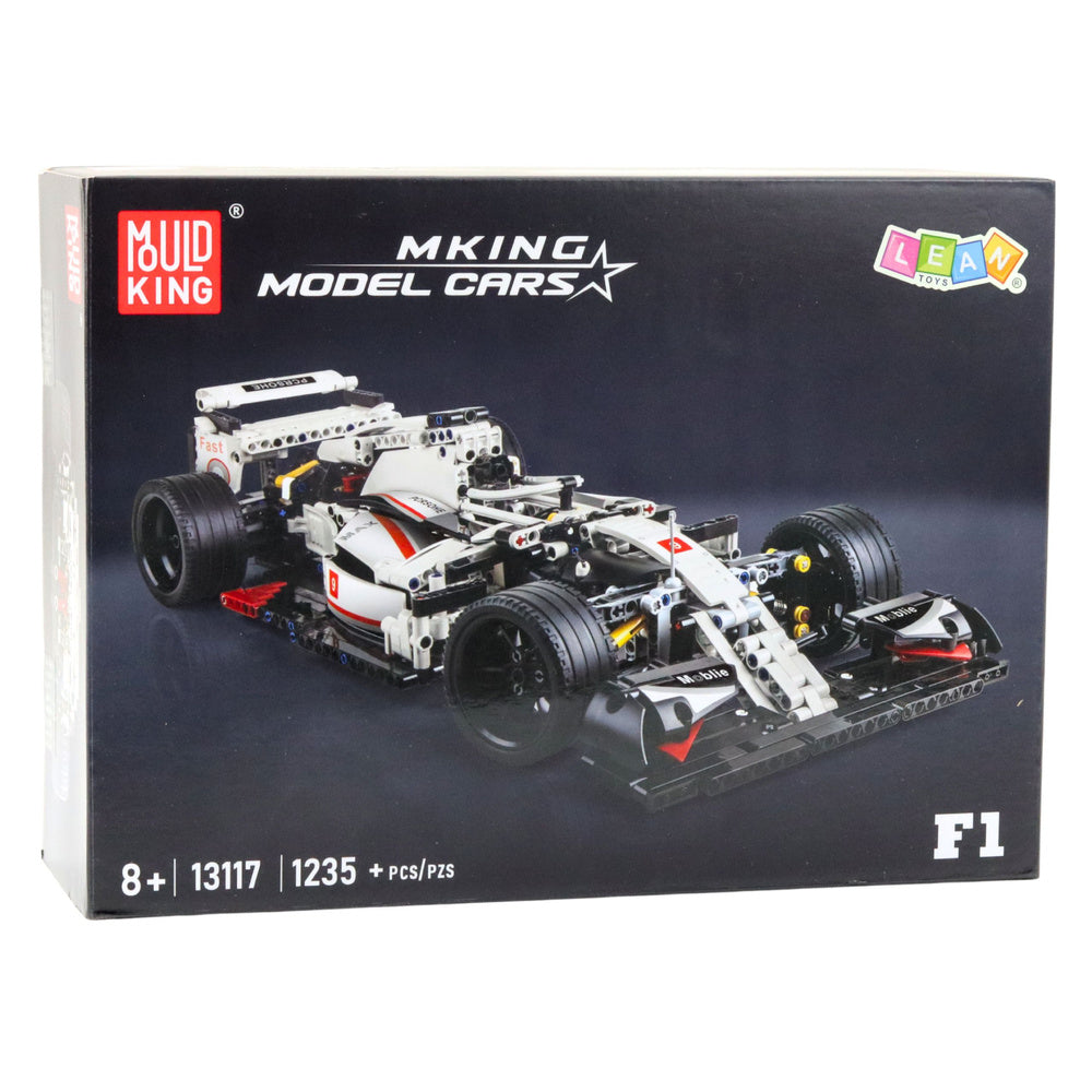 Stavebnice závodní auto F1 – 1235 dílů | bílo červené