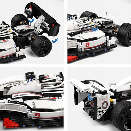 Stavebnice závodní auto F1 – 1235 dílů | bílo červené