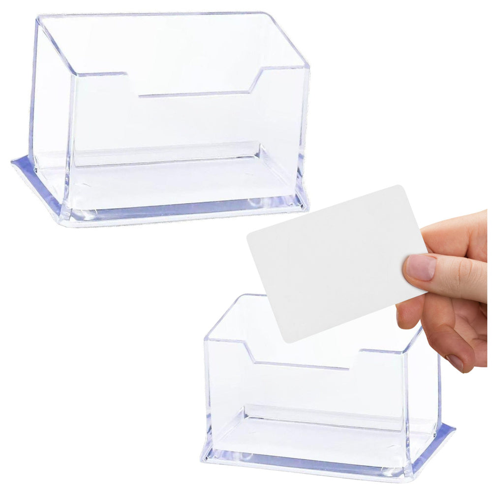 Stojánek na vizitky průhledný – akrylový 11cm | plastový