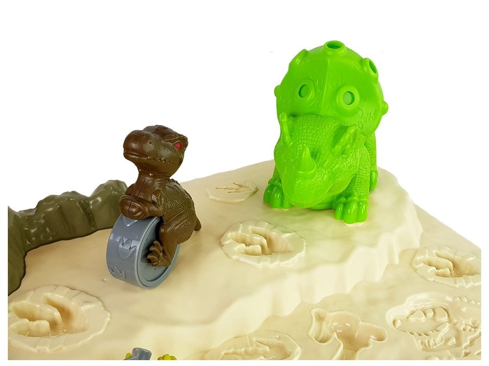 Stolek s plastelínou Dinosauři s vulkánem a svítící lávou 4 barvy