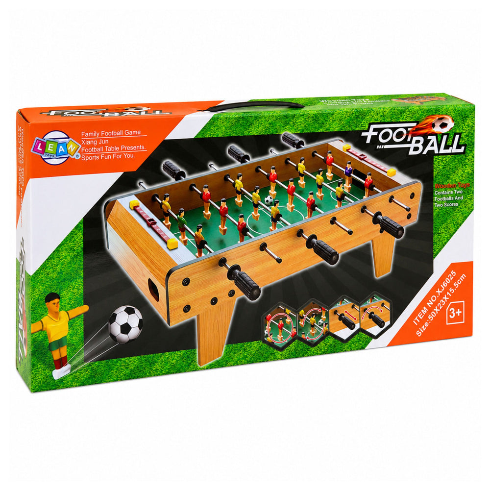 Stolní fotbal dřevěný mini herní stůl 50x25 cm