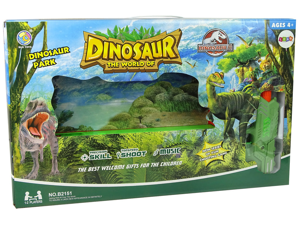 Střelecká hra s dinosaury magnetická pohyblivá terč s hudbou