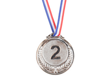 Stříbrný medal druhé místo trofej zinkový 6,5cm