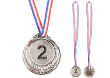 Stříbrný medal druhé místo trofej zinkový 6,5cm