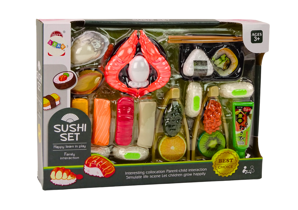 Sushi set pro děti se 24 díly a krevetami – dětská hračka