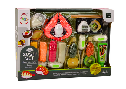 Sushi set pro děti se 24 díly a krevetami – dětská hračka