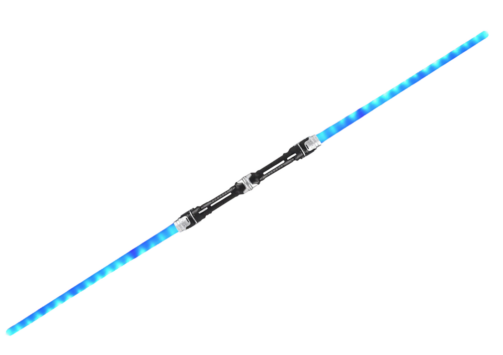 Světelné meče 2v1 se zvuky – modré světlo 132 cm
