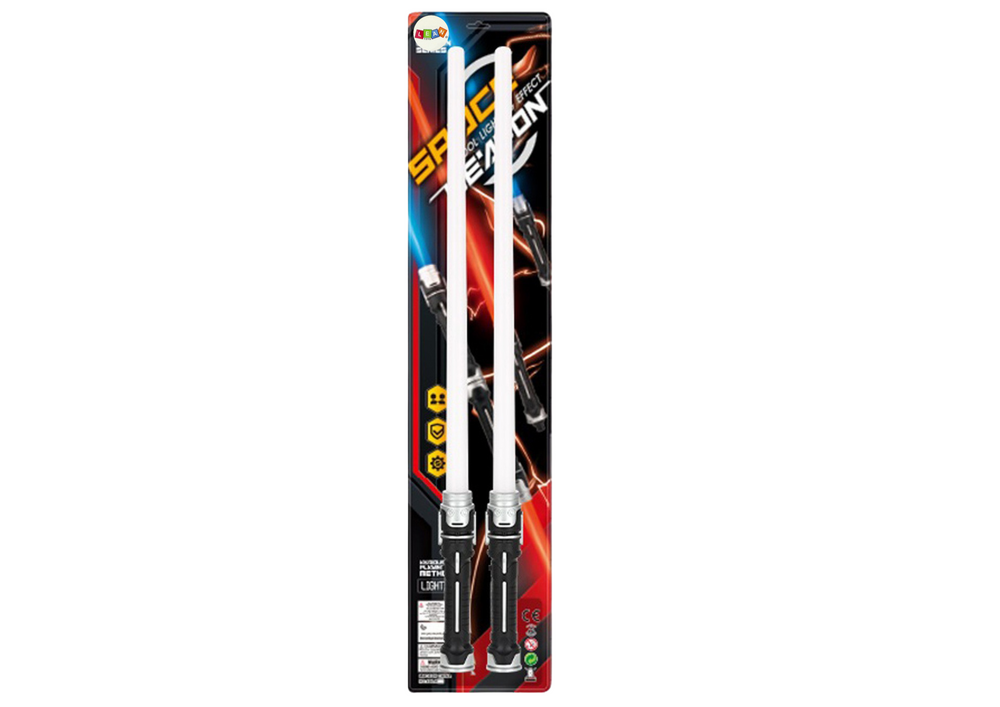 Světelné meče 2v1 se zvuky – modré světlo 132 cm