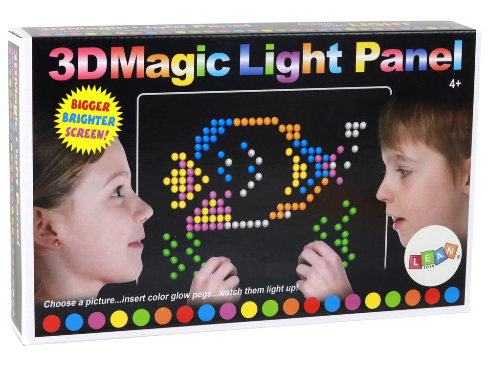 Svítící 3D mozaika s podsvícením – 180 dílků se šablonami