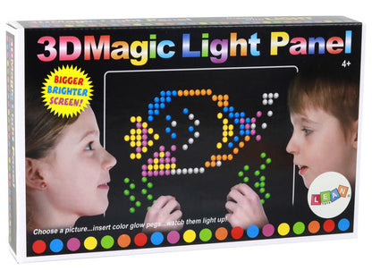 Svítící 3D mozaika s podsvícením – 180 dílků se šablonami