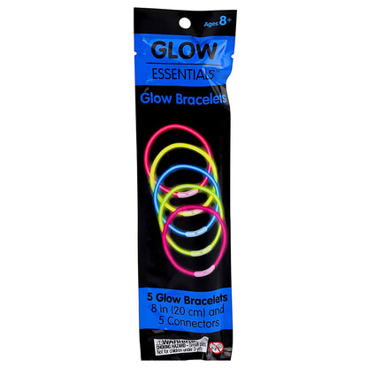 Svítící fluorescenční náramky v tmavě – 5 kusů