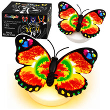 Svítící LED motýlek - samolepicí dekorace 6x5 cm