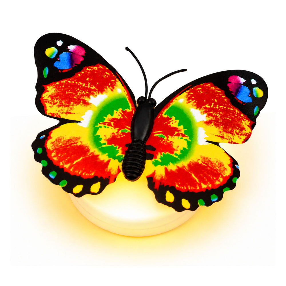 Svítící LED motýlek - samolepicí dekorace 6x5 cm