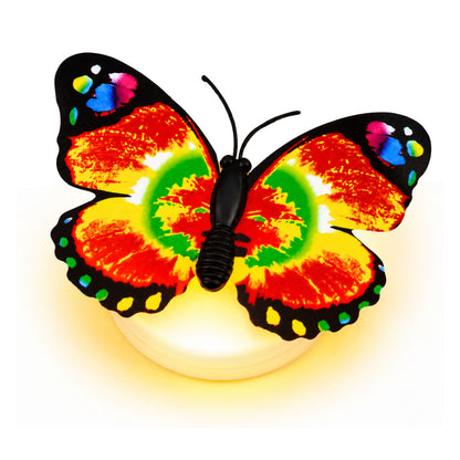 Svítící LED motýlek - samolepicí dekorace 6x5 cm
