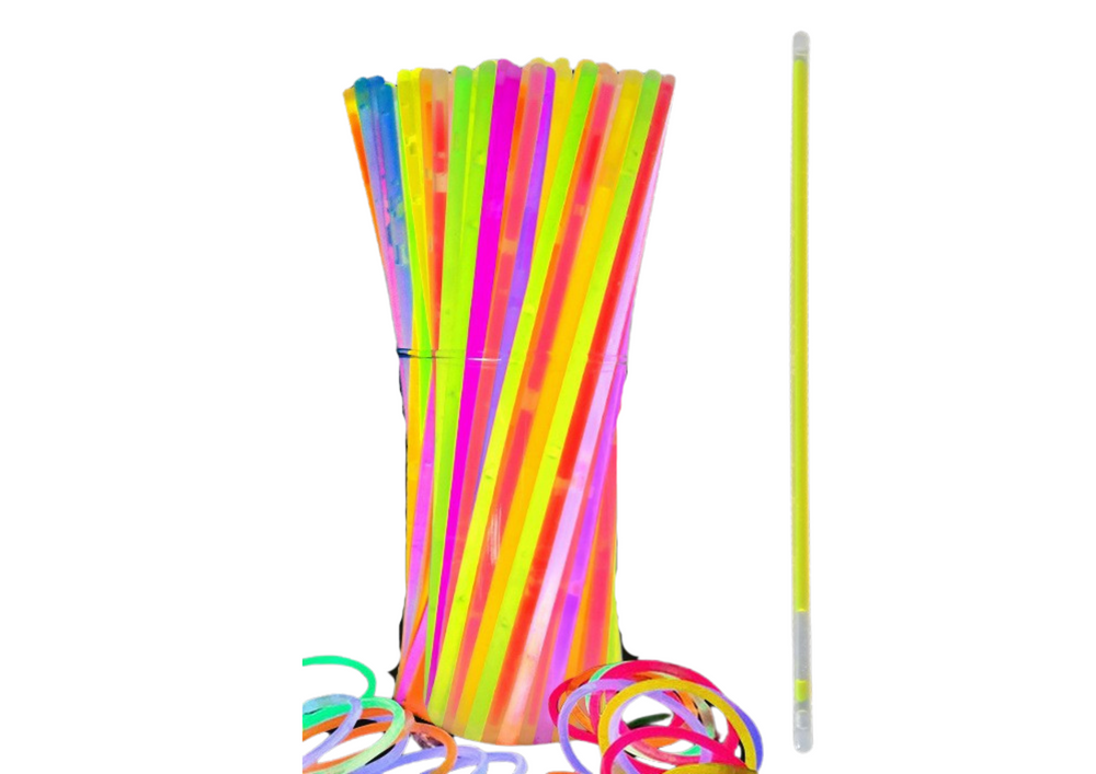Svítící náramky 100 kusů různé barvy fluorescenční