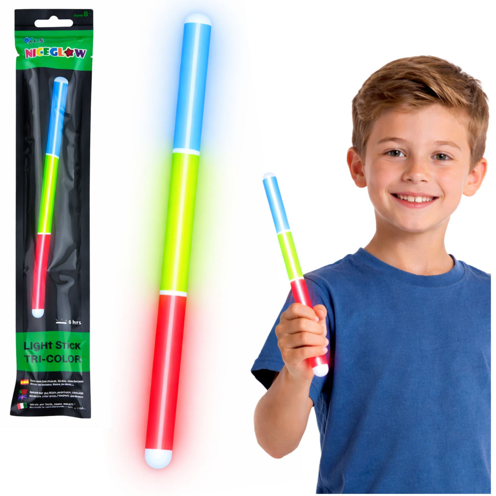 Svítící tyčka Neon Stick tříbarevná fluorescenční 31,5 cm