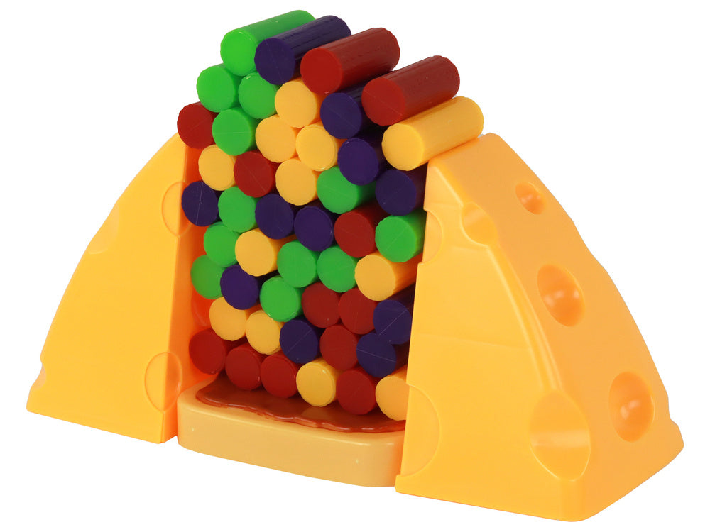 Sýrová pyramida s myškou – rodinná hra s bloky